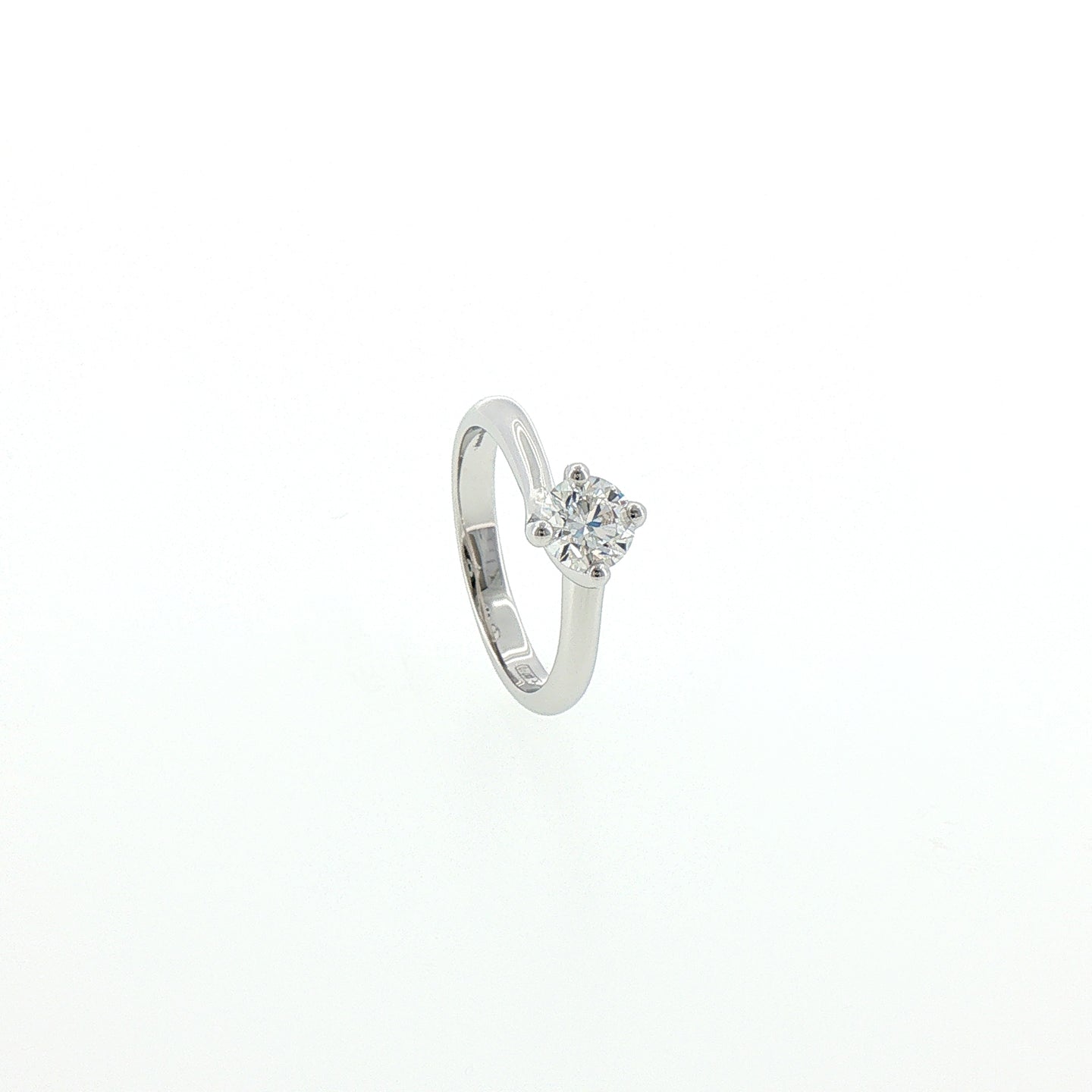 Solitario In Argento 925 con Diamante Lab-Grown taglio brillante.