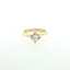 Solitario In Argento 925 Dorato con Diamante Lab-Grown taglio brillante.