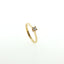 Solitario a "V" In Argento 925 Dorato con Diamante Lab-Grown taglio brillante.