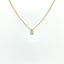 Girocollo in Argento 925 Dorato con Diamante Lab-Grown Taglio Brillante.