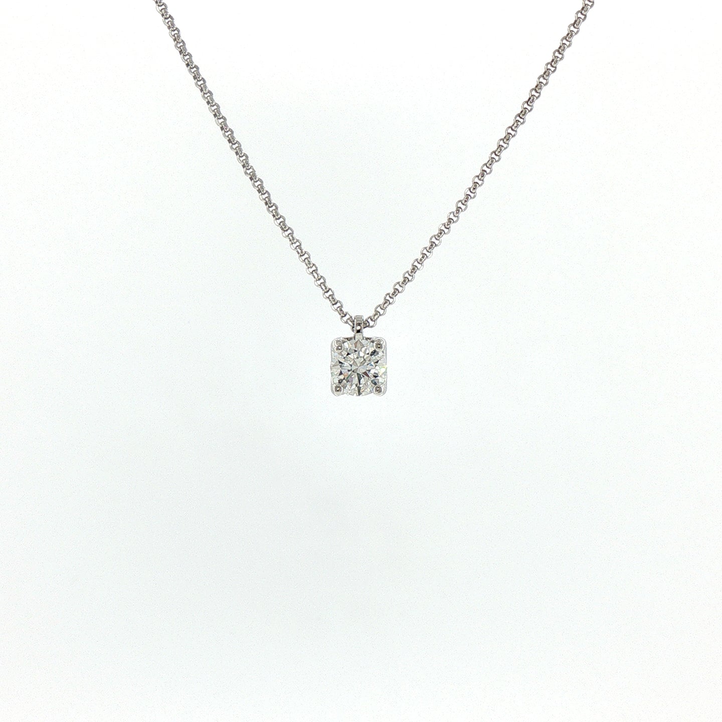 Girocollo in Argento 925 con Diamante Lab-Grown Taglio Brillante.