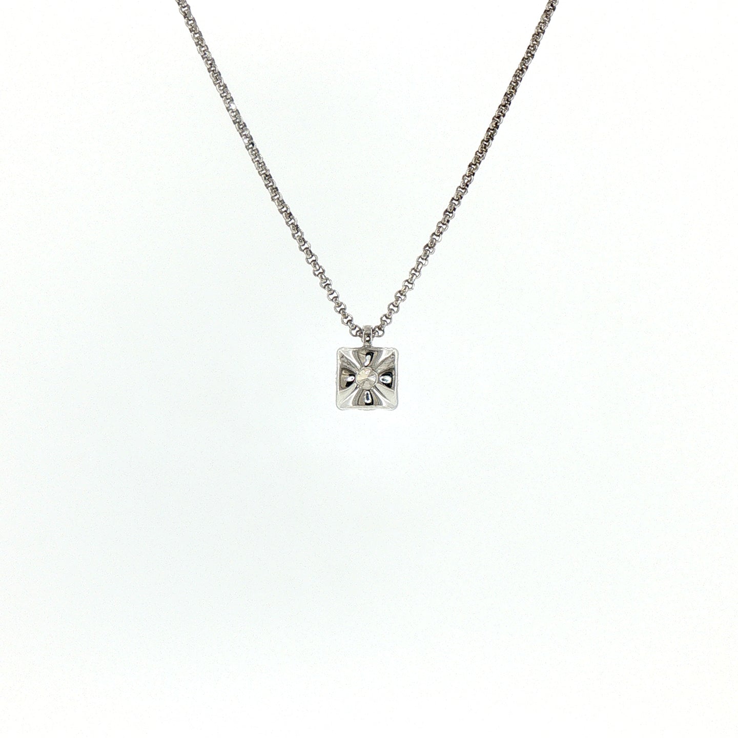 Girocollo in Argento 925 con Diamante Lab-Grown Taglio Brillante.
