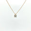 Girocollo in Argento 925 Dorato con Diamante Lab-Grown Taglio Brillante.