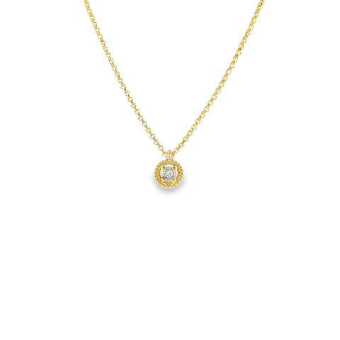 Girocollo Punto Luce Florence in Argento 925 con Diamante Lab-Grown 0,10 ct.