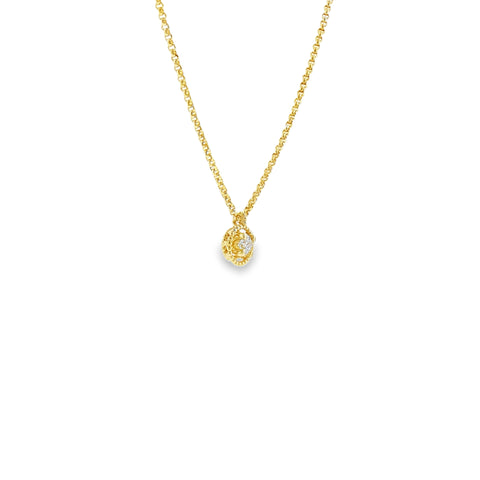 Girocollo Punto Luce Florence in Argento 925 con Diamante Lab-Grown 0,10 ct.
