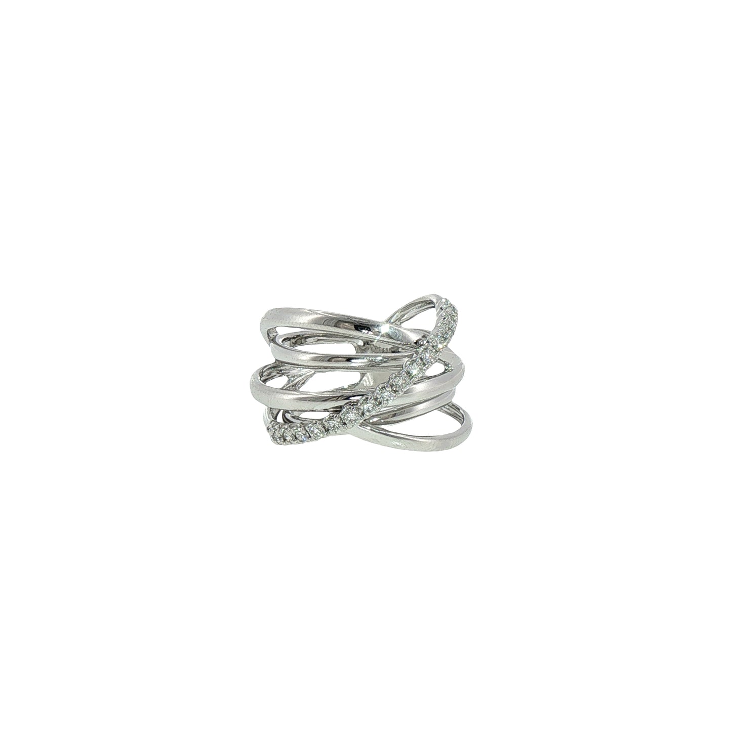 Anello in Argento 925 con Diamanti Lab-Grown Taglio Brillante.