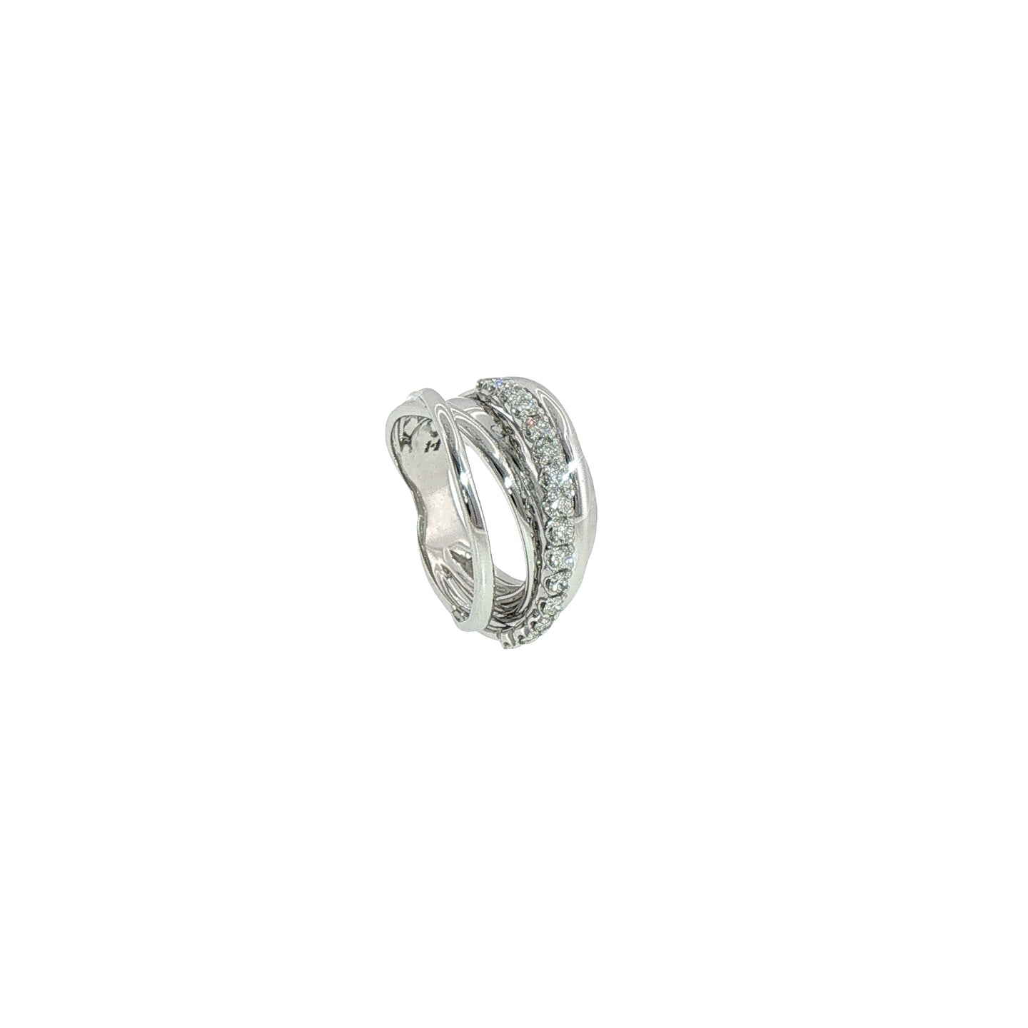 Anello in Argento 925 con Diamanti Lab-Grown Taglio Brillante.