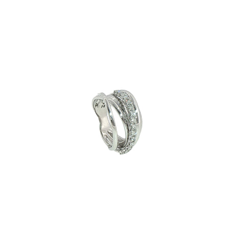 Anello in Argento 925 con Diamanti Lab-Grown Taglio Brillante.