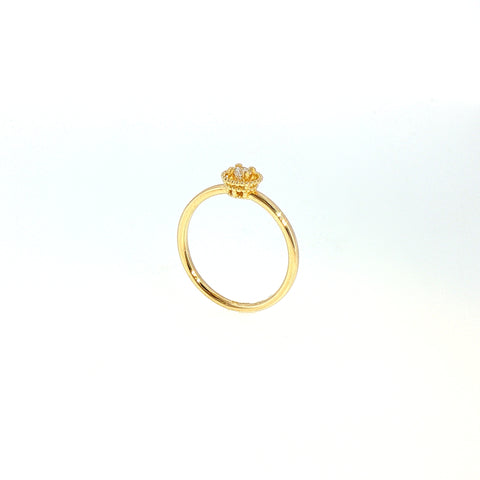 Solitario Florence in Argento Dorato 925 con Diamanti Lab-Grown 0,10 ct