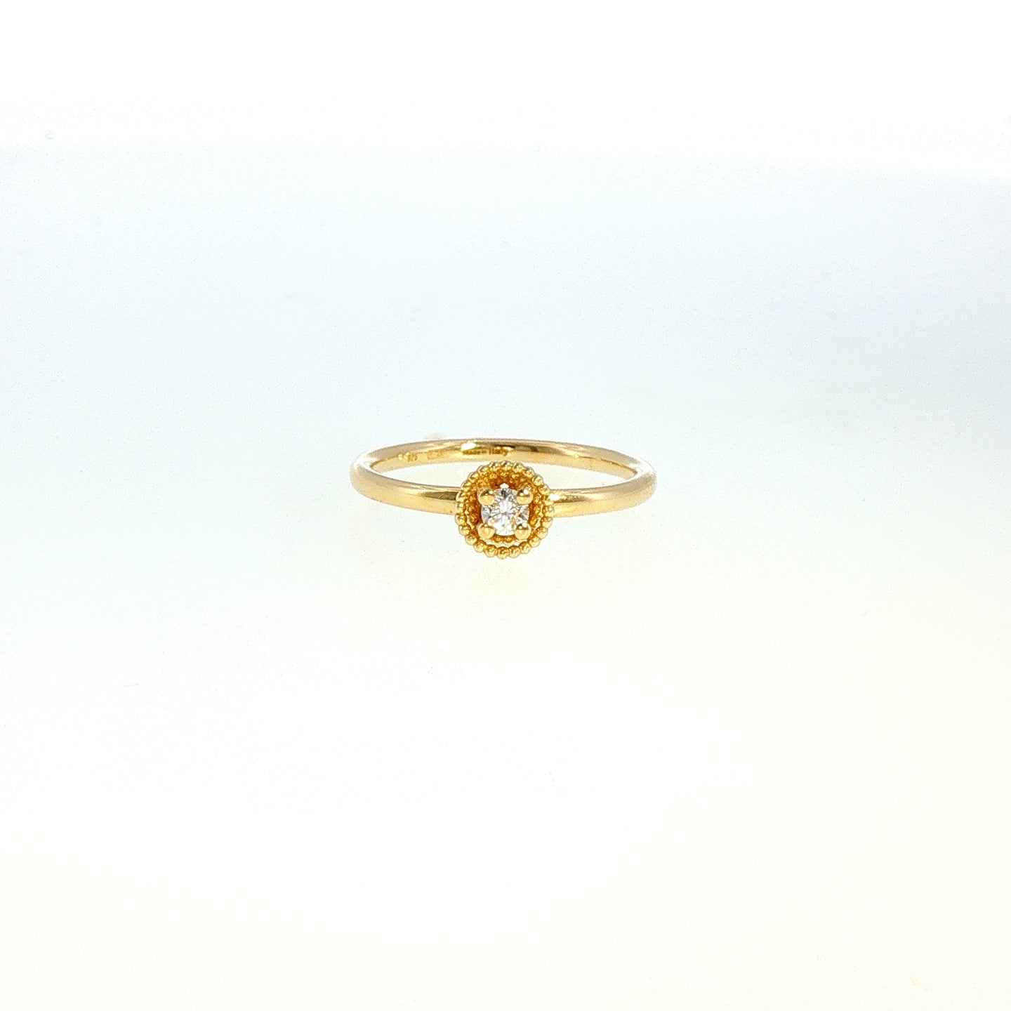 Solitario Florence in Argento Dorato 925 con Diamanti Lab-Grown 0,10 ct