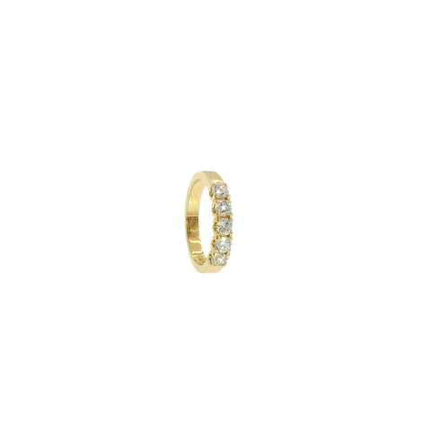 Fedina in Argento Dorato 925 con Diamanti Lab-Grown Taglio Brillante.