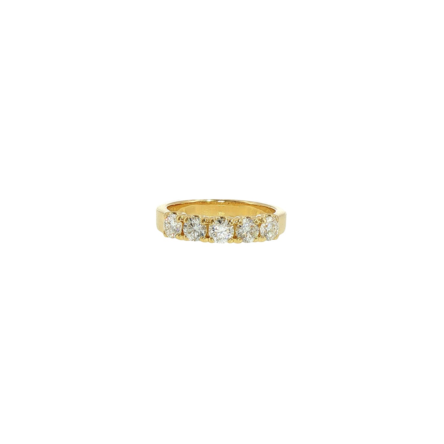 Fedina in Argento Dorato 925 con Diamanti Lab-Grown Taglio Brillante.