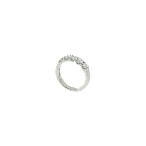 Fedina in Argento 925 con Diamanti Lab-Grown Taglio Brillante.
