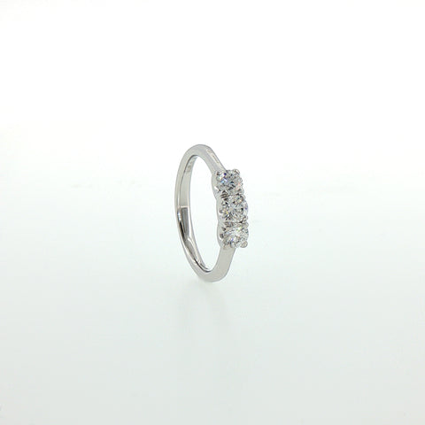 Trilogy in Argento 925 con Diamnti Lab-Grown Taglio Brillante.