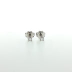White gold stud earrings with brilliant-cut lab-grown diamonds, 2.01 carats.