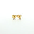 White gold stud earrings with brilliant-cut lab-grown diamonds, 2.01 carats.