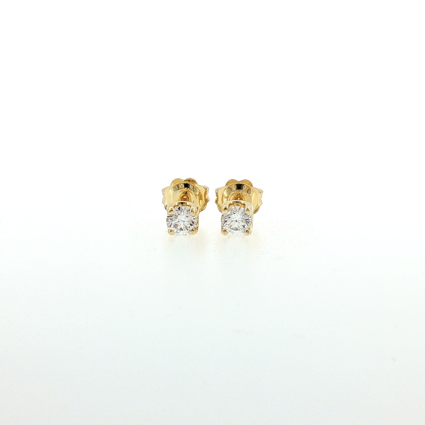 Orecchini in Argento Dorato 925 con Diamanti Lab-Grown taglio brillante.