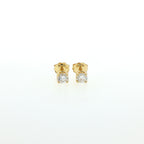 White gold stud earrings with brilliant-cut lab-grown diamonds, 2.01 carats.