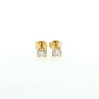 White gold stud earrings with brilliant-cut lab-grown diamonds, 2.01 carats.
