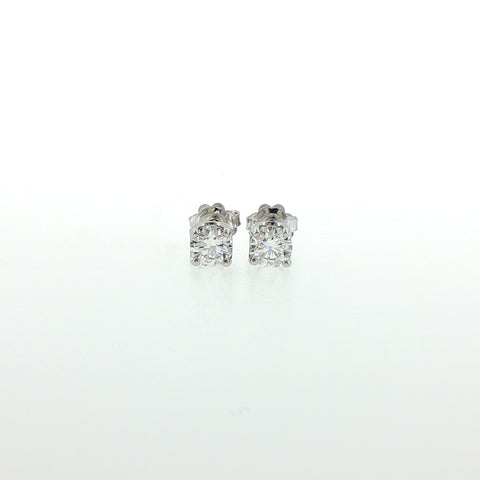 Orecchini Punto Luce in Argento 925 con Diamanti Lab-Grown taglio brillante.