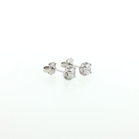 Orecchini Punto Luce in Argento 925 con Diamanti Lab-Grown taglio brillante.