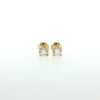 White gold stud earrings with brilliant-cut lab-grown diamonds, 2.01 carats.