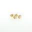 Orecchini in Argento Dorato 925 con Diamanti Lab-Grown taglio brillante.