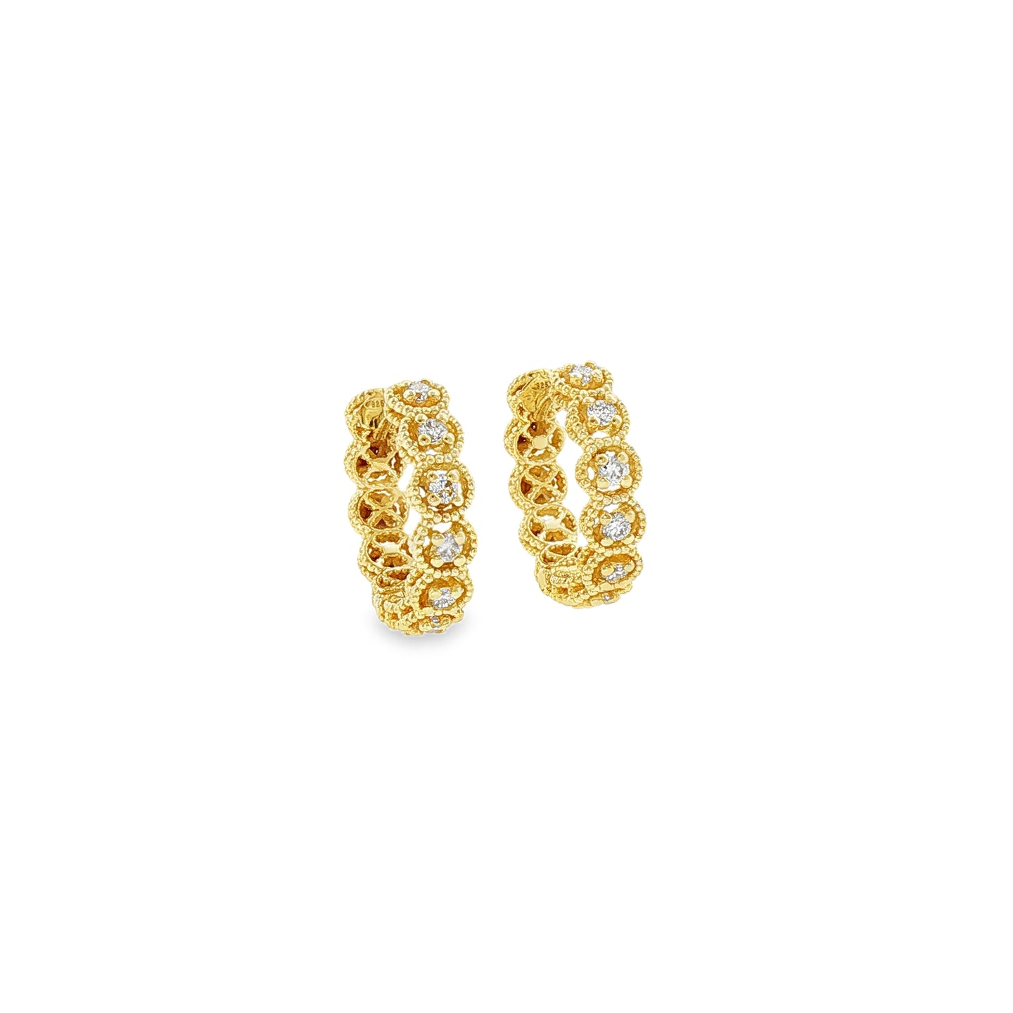 Orecchini in Argento 925 Dorato con Diamanti Lab-Grown 0,21 Ct