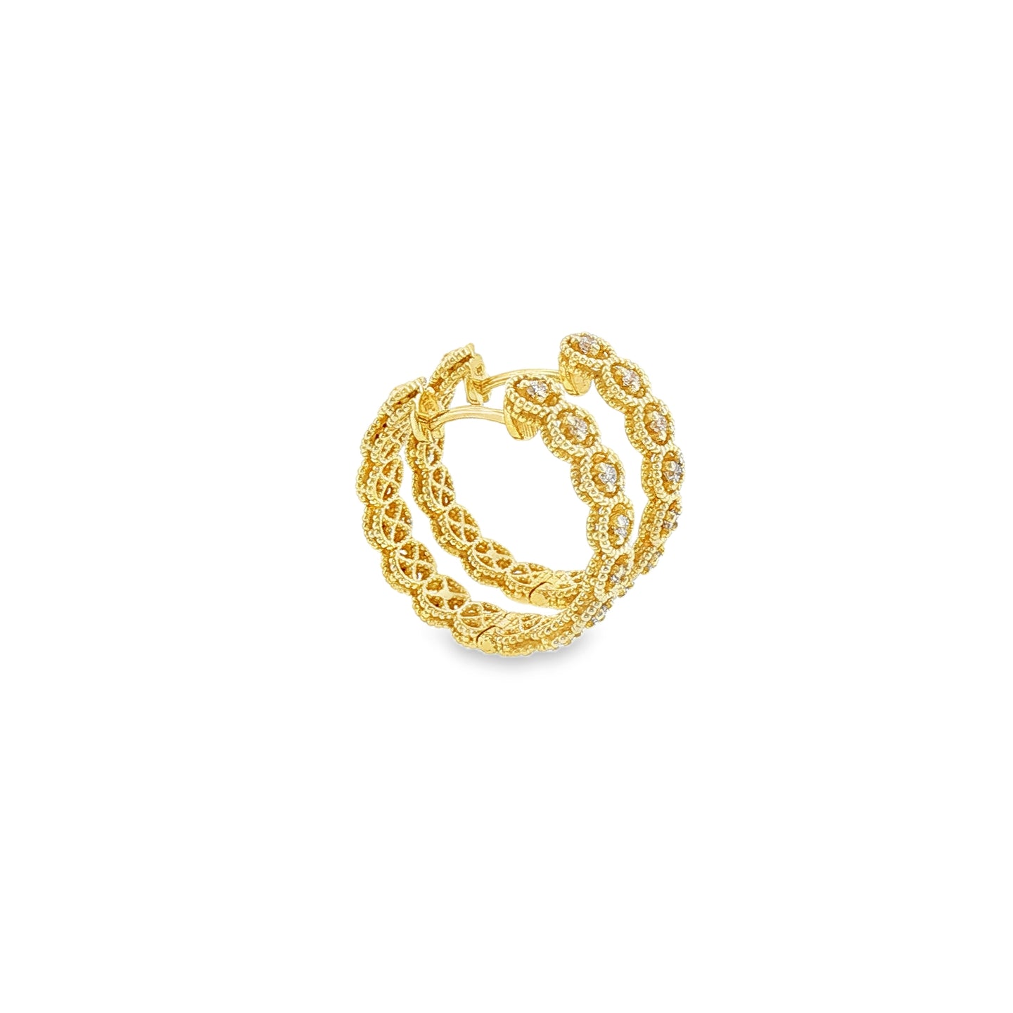 Orecchini Florence in Argento Dorato 925 con Diamanti Lab-Grown 0,24 ct
