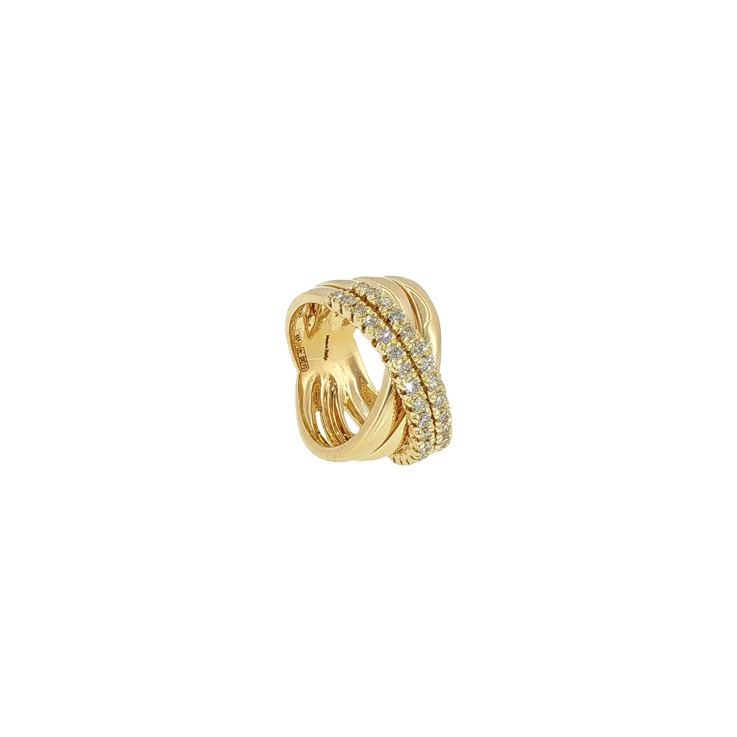 Anello in Argento 925 Con Diamanti Lab-Grown Taglio Brillante.
