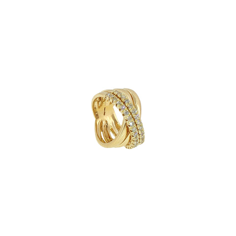 Anello in Argento 925 Con Diamanti Lab-Grown Taglio Brillante.
