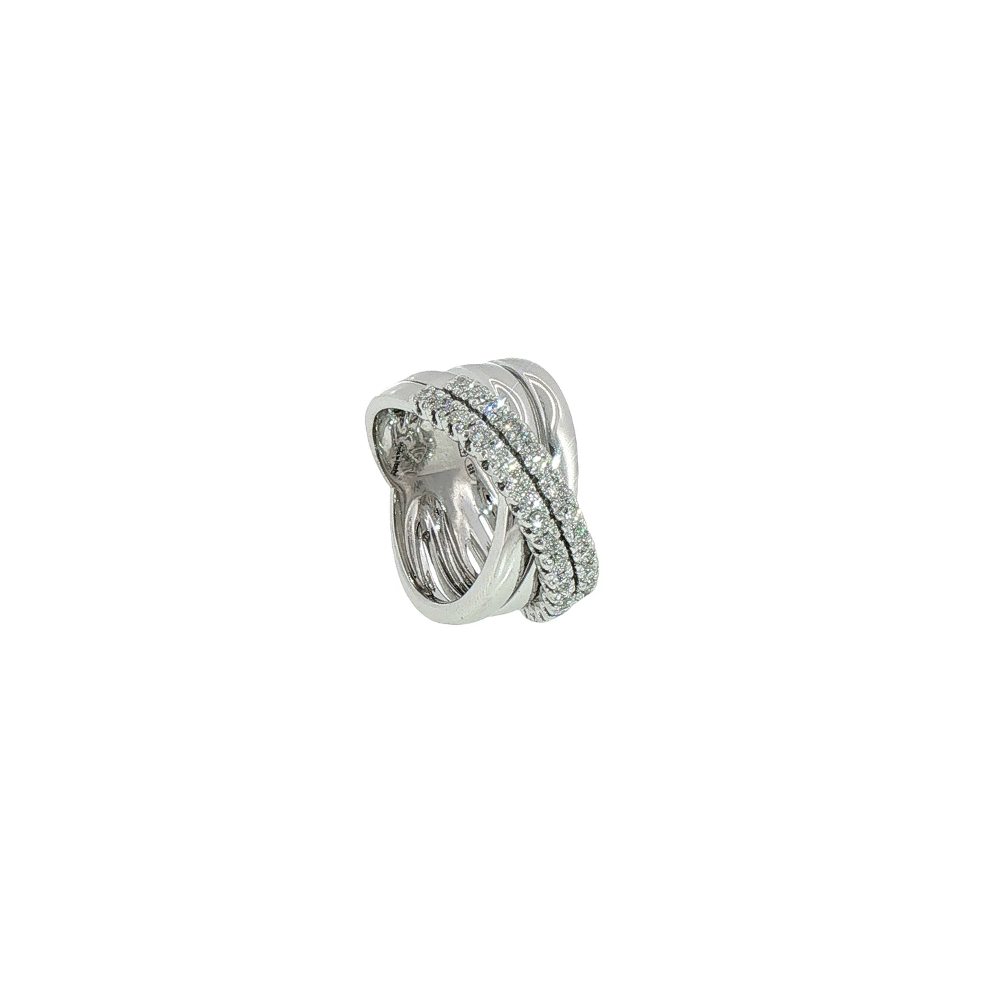 Anello in Argento 925 Con Diamanti Lab-Grown Taglio Brillante.