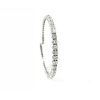 Rigid bracelet in white gold with brilliant-cut lab-grown diamonds, 4.26 carats.