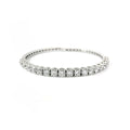 Rigid bracelet in white gold with brilliant-cut lab-grown diamonds, 4.26 carats.