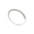 Rigid bracelet in white gold with brilliant-cut lab-grown diamonds, 4.26 carats.