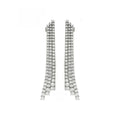 White gold gradation tennis earrings with brilliant-cut lab-grown diamonds, 7.96 carats.