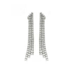 White gold gradation tennis earrings with brilliant-cut lab-grown diamonds, 7.96 carats.