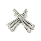 White gold gradation tennis earrings with brilliant-cut lab-grown diamonds, 7.96 carats.
