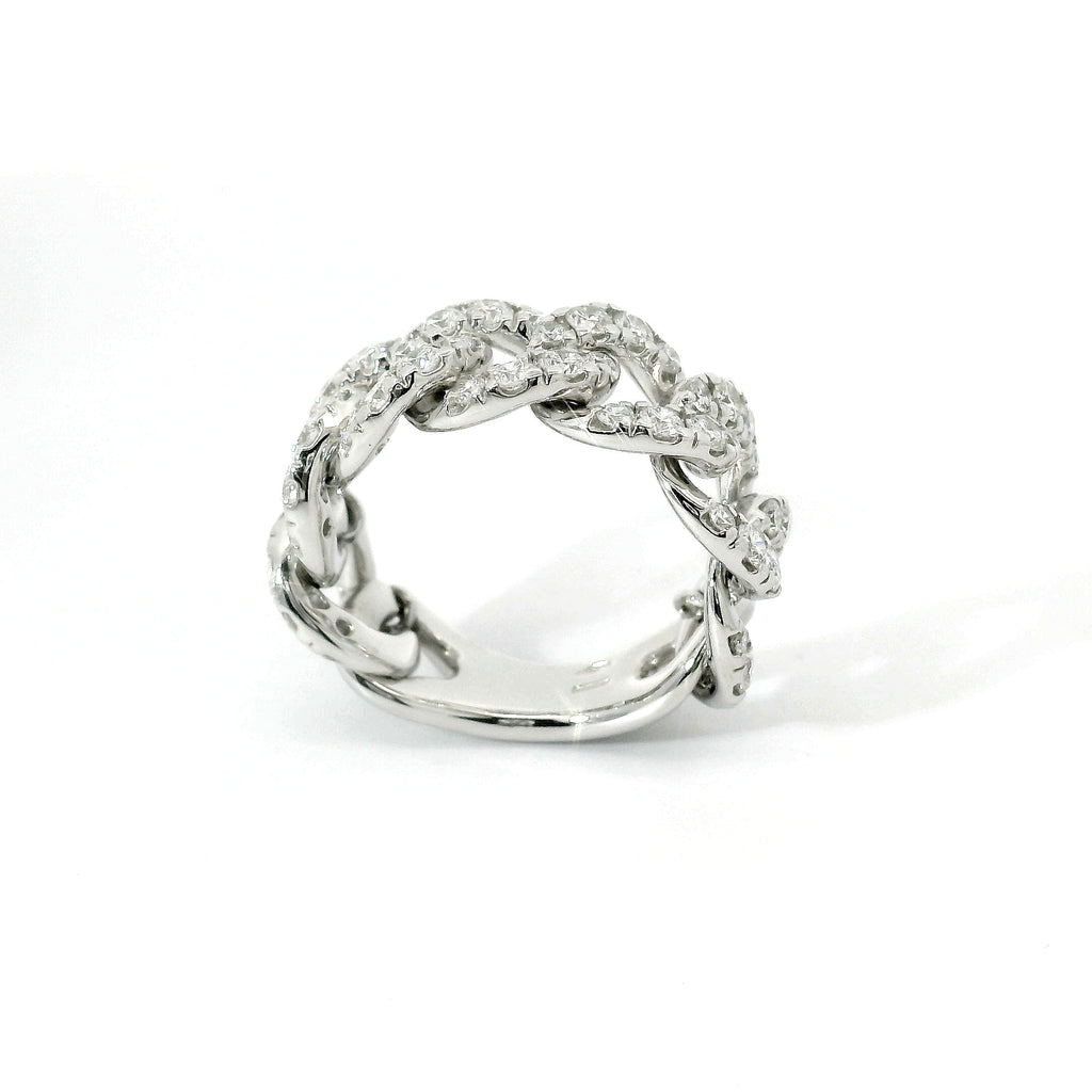 Groumette ring in white gold and brilliant-cut lab-grown diamonds, 1.65 carats.