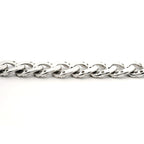 White gold groumette bracelet with brilliant-cut lab-grown diamonds, 5.91 carats.