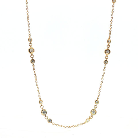 Girocollo in oro giallo con diamanti Lab-Grown taglio brillante, 1,37 carati.