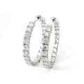 White gold hoop earrings with brilliant-cut lab-grown diamonds, 4.32 carats.