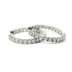 White gold hoop earrings with brilliant-cut lab-grown diamonds, 4.32 carats.