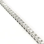 White gold wire tennis bracelet with brilliant-cut lab-grown diamonds, 5.54 carats.
