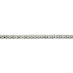 Bracciale tennis a filo in oro bianco e diamanti lab-grown taglio brillante, 2,58 carati.