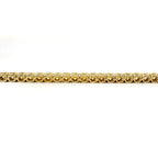 Bracciale tennis a filo in oro giallo e diamanti lab-grown taglio brillante, 3,58 carati.