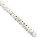 White gold wire tennis bracelet with brilliant-cut lab-grown diamonds, 5.54 carats.