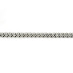 White gold wire tennis bracelet with brilliant-cut lab-grown diamonds, 5.54 carats.