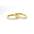 Yellow gold hoop earrings with brilliant-cut diamonds, 1.17 carats.