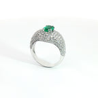 Anello Emerald Pavé Dome